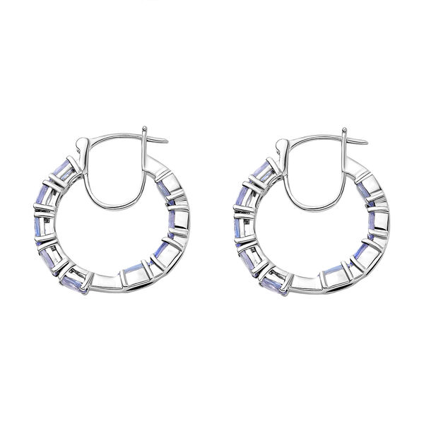 Tansanit Inside-Out-Creolen - 3,83 ct. image number 4