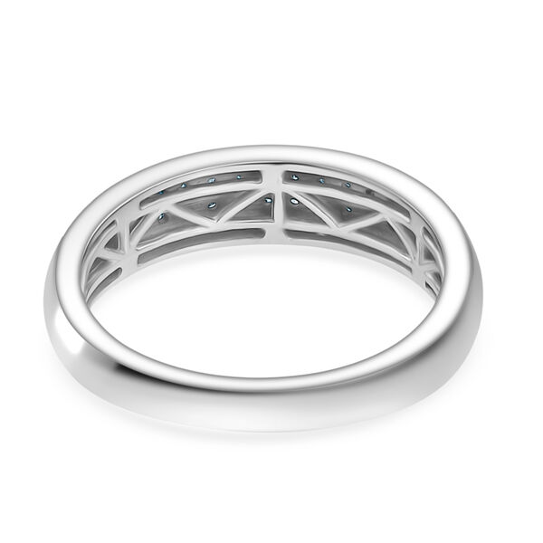 D'Joy Blauer Diamant Ring 925 Silber rhodiniert (Gr&ouml;&szlig;e 16.00) ca. 0,10 ct image number 6