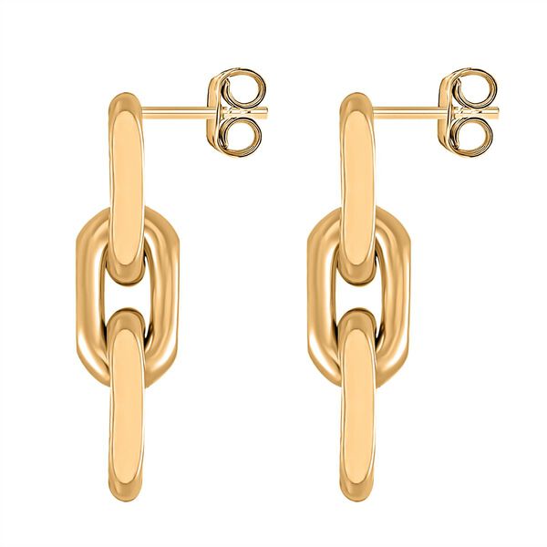 Reiner Edelstahl IP-GelbbeschichtungOhrringe ca. 9,00g image number 3