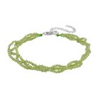 Peridot Armband ca. 18 cm + 5 cm Extender, 925 Silber rhodiniert ca. 17,50 ct.