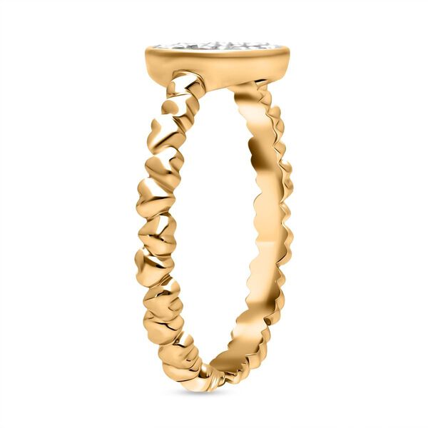 LUXURIANT SI-GH Labor Diamant Ring, 925 Silber 750 Gelbgold Vermeil - 0,35 ct. image number 3