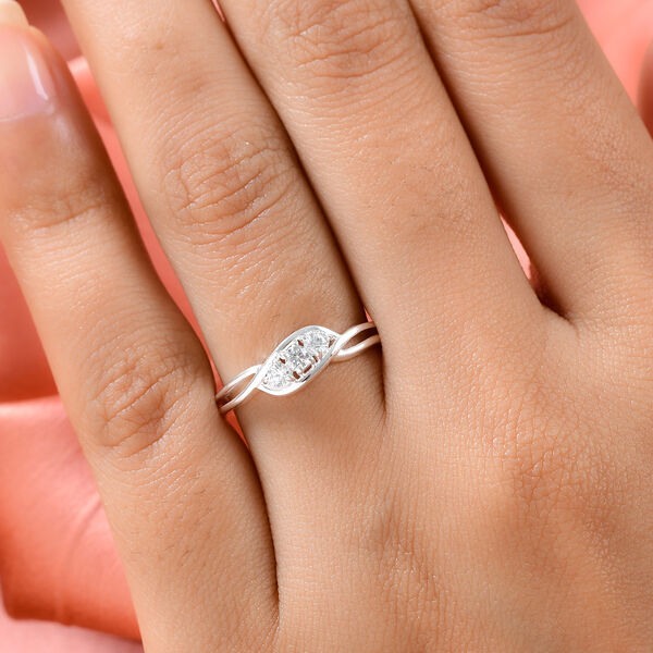 LUSTRO STELLA - feinster Zirkonia-Ring, 925 Silber image number 3