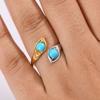 AA Sleeping Beauty T&uuml;rkis zweifarbiger Ring - 1 ct.