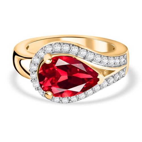 Labor Padparadscha Saphir und Zirkon Ring - 4,84 ct. image number 0