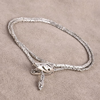 D'Joy Royal Bali - Bourbudur mit Drachen Halskette, ca. 60 cm 925 Silber ca. 30,98g