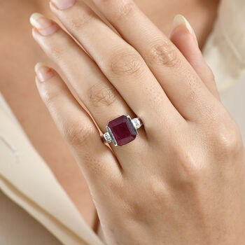 D'Joy afrikanischer Rubin und Zirkon Ring - 10,08 ct.