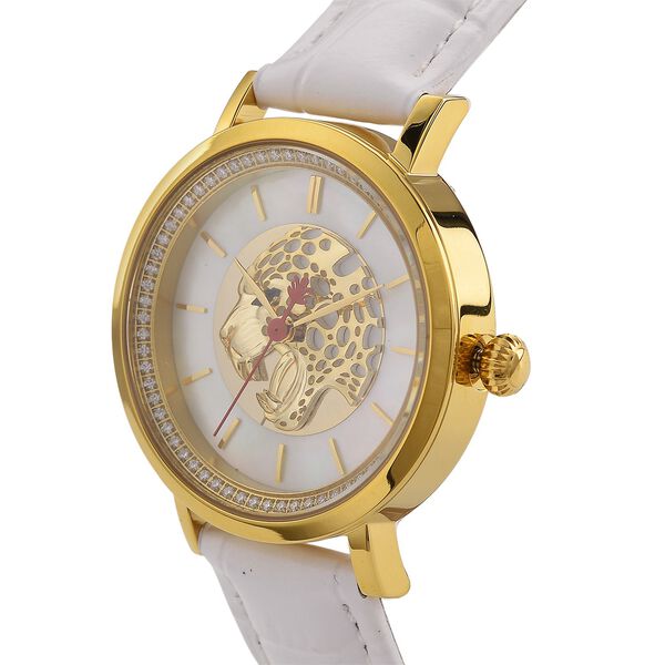 William Hunt - Moissanit Uhr, Swiss Ronda Uhrwerk, Reiner Edelstahl, goldfarben, ca. 0.20 ct image number 3