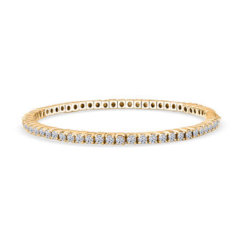 LUXURIANT SGL zertifizierter SI-GH Labor Diamant 19cm Armreif, 925 Silber 750 Gelbgold Vermeil - 5 ct.