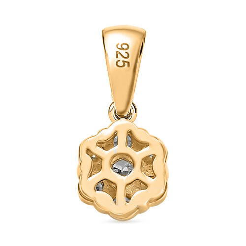 LUXURIANT DIAMOND- SI Labor Diamant Anhänger, 925 Silber Gelbgold Vermeil - 0,51 ct. image number 3