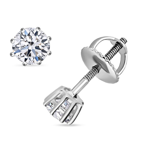 LUXURIANT SGL zertifizierte VS-EF Labor Diamant Ohrringe in 950 Platin - 1 ct.