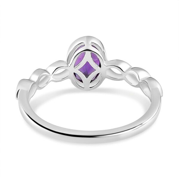 Afrikanischer Amethyst Ring 925 Silber (Größe 17.00) ca. 0,76 ct image number 6