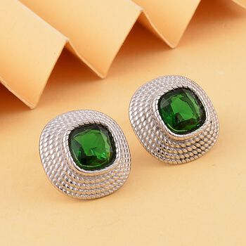Gr&uuml;ne kubische Zirkonia-Ohrringe - 7,50 ct.