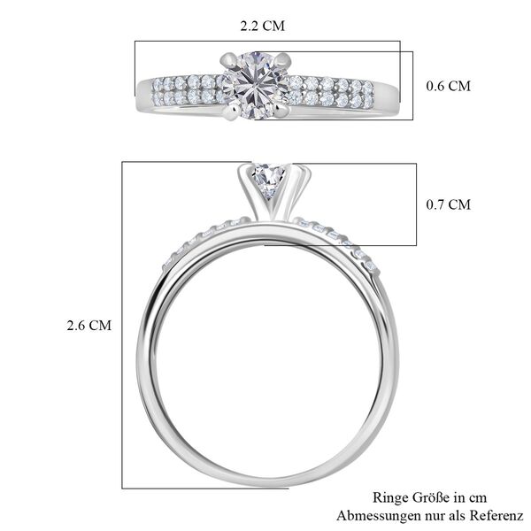 Lustro Stella wei&szlig;e Zirkonia Stacking-Ringe image number 7