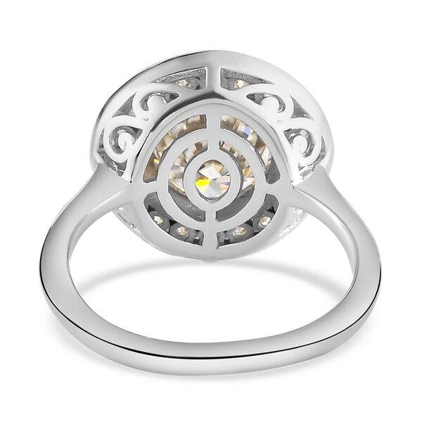 88 Facetten Moissanit-Ring, 925 Silber platiniert  ca. 2,16 ct image number 6