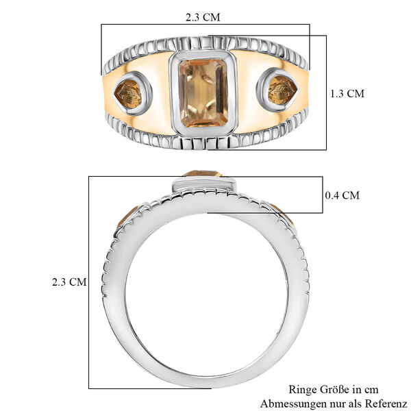 Citrin Ring Messing (Größe 19.00) ca. 1,27 ct image number 7