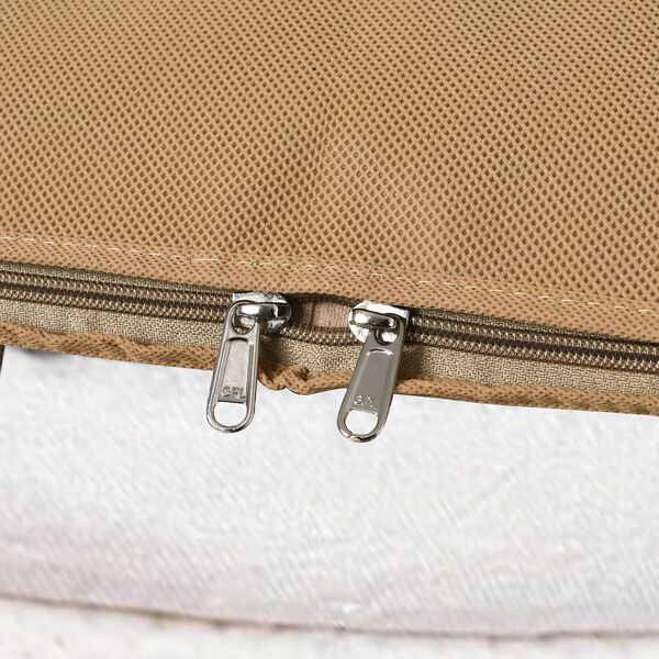 Aufbewahrungsboxen Set aus 3, Sichtfenster, 60 x 30 x 45 cm, Beige image number 8