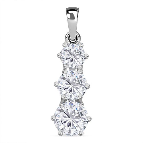 Moissanit Anhänger, 925 Silber rhodiniert - 2,38 ct. image number 0
