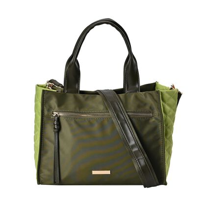 Wasserdichte Umhängetasche aus Hochwertiges Nylon, gepolstert, 120 cm Schulterriemen, 32x24x11 cm, Olivgrün