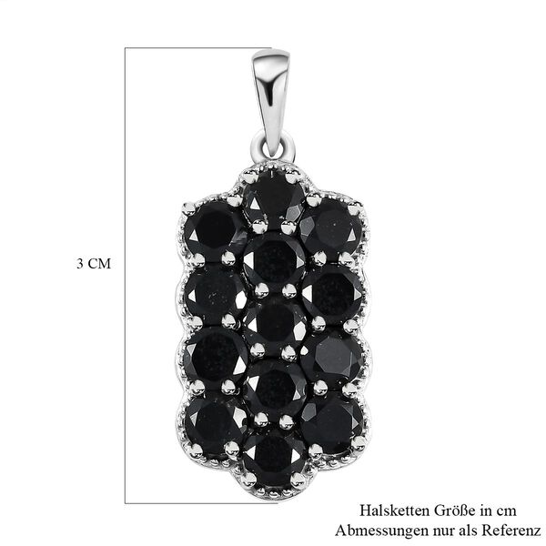 Schwarzer Turmalin Anh&auml;nger, 925 Silber platiniert ca. 3.62 ct image number 6