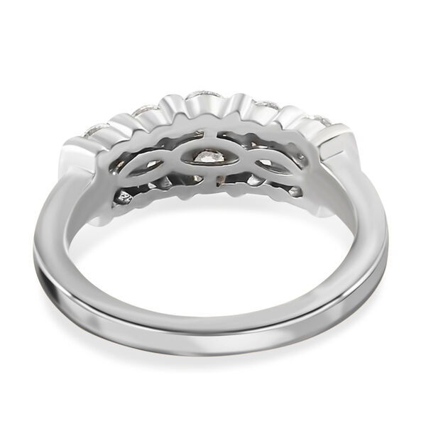 LUSTRO STELLA Hergestellt mit ZIRKONIA Ring 925 Silber Platin-Überzug (Größe 16.00) 1.35 ct image number 5