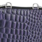 100% echte Leder Crossbody Handy-Geldbörse mit RFID Schutz und Krokoprägung, Violett image number 3