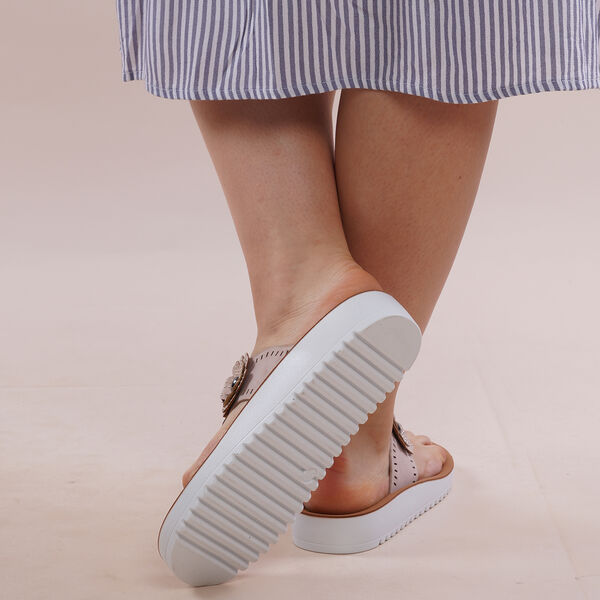 LA MAREY - Blume Sandalen, Gr&ouml;&szlig;e 36, Rosa image number 4