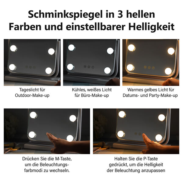 9 LED Hollywood Schminkspiegel image number 8