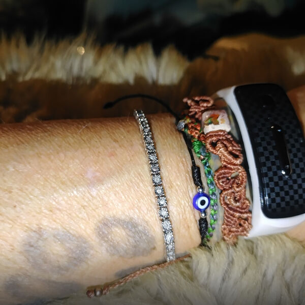 Verstellbares Diamant-Armband in Silber