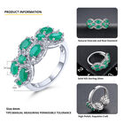 AAA Kagem Sambia Smaragd und Zirkon Ring 925 Silber rhodiniert  ca. 1,93 ct image number 4