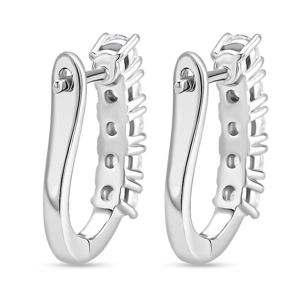 RADIANTA GRA zertifiziert Moissanit (D-VVS) Ohrringe 925 Silber rhodiniert ca. 1.11 ct image number 5