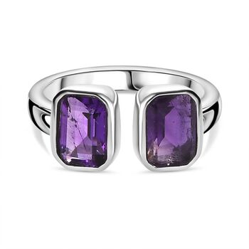 Afrikanischer Amethyst Ring Edelstahl (Gr&ouml;&szlig;e 16.00) ca. 1,90 ct