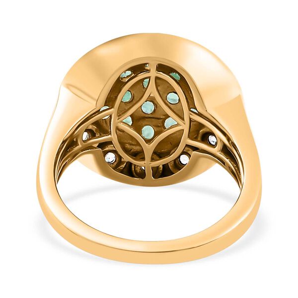 Gemfields Smaragd Ring, 925 Silber Gelbgold Vermeil (Gr&ouml;&szlig;e 18.00) ca. 2.22 ct image number 6