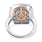 Rosa Opal und weißer Zirkon-Ring, 925 Silber platiniert  ca. 9,08 ct image number 5