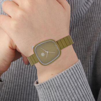 Strada - Japanisches Uhrwerk, 316L Edelstahl Hydraulik-Zifferblatt & Legierung-Armband, 23 cm, gr&uuml;n