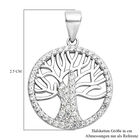 LUSTRO STELLA - Weißer Zirkonia Baum des Lebens Anhänger 925 Silber rhodiniert ca. 1,00 ct image number 5