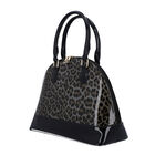 Handtasche mit Leopardenmuster, Größe 37x26x15 cm, Grau und Schwarz image number 2