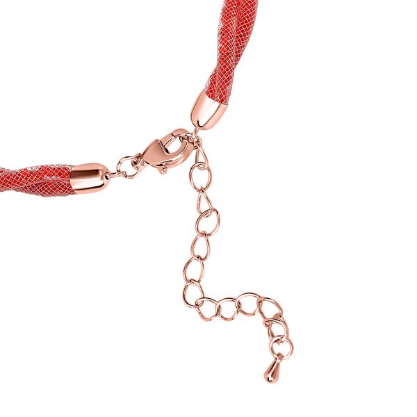 Rote Kristall 50+5cm Halskette image number 3