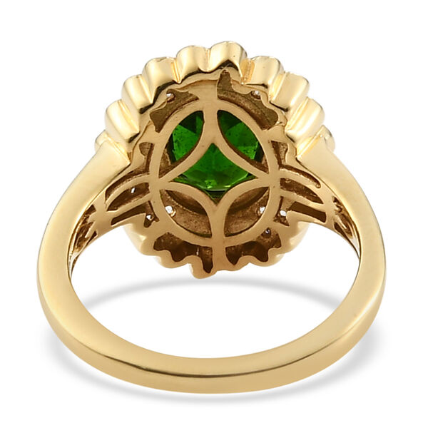 Natürlicher Chromdiopsid und Zirkon-Ring - 1,53 ct. image number 6