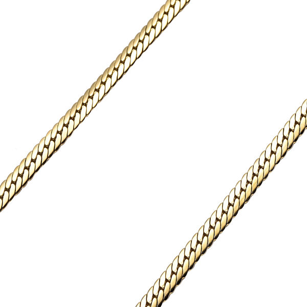 Figaro-Halskette, ca. 60 cm, Edelstahl vergoldet image number 4