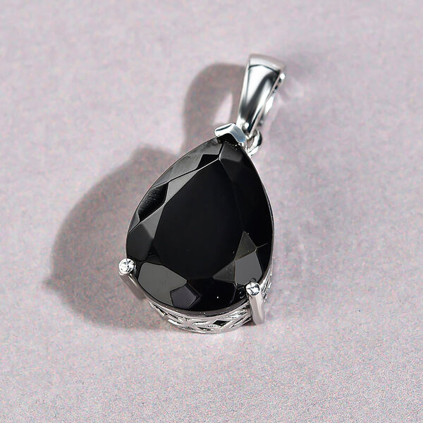 Elite Shungit Anh&auml;nger 925 Silber platiniert ca. 10,57 ct image number 3