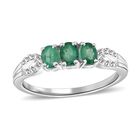 Kagem sambischer Smaragd und Zirkon-Ring - 0,61 ct. image number 3