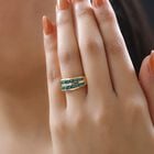 AAA Kagem Sambischer Smaragd Ring, 925 Silber Gelbgold Vermeil (Größe 17.00) ca. 1.66 ct image number 2