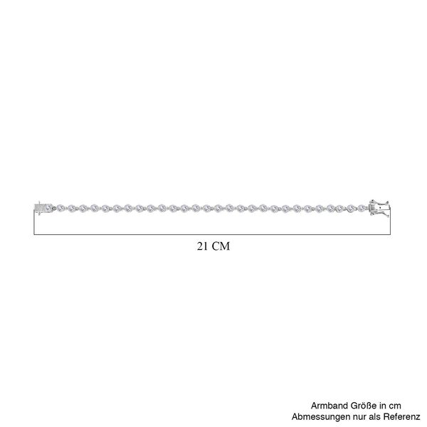 Moissanit Armband ca. 19 cm 925 Silber rhodiniert ca. 3,05 ct. image number 5