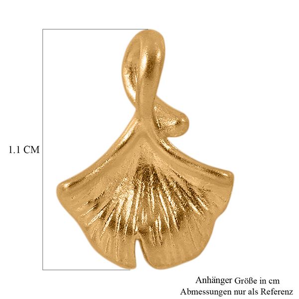 Ginkgoblatt Anh&auml;nger in 999 Gold image number 6