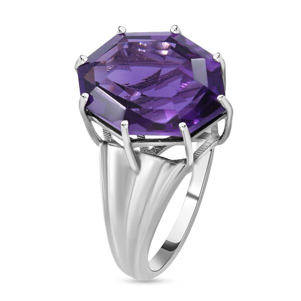 Afrikanischer Amethyst Ringe 925 Silber rhodiniert (Größe 16.00) ca. 9.77 ct image number 2