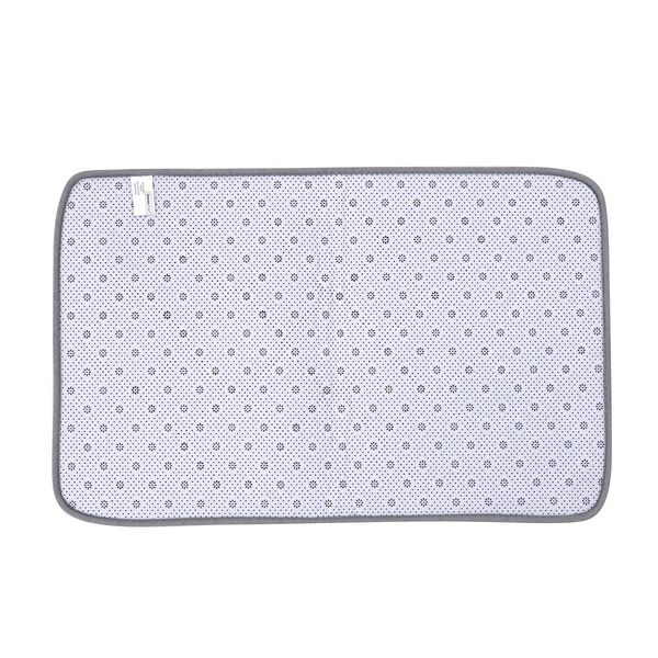 Homesmart- 2er-Set gepr&auml;gte Flanell-Badematte mit rutschfester Unterseite. Grau image number 5