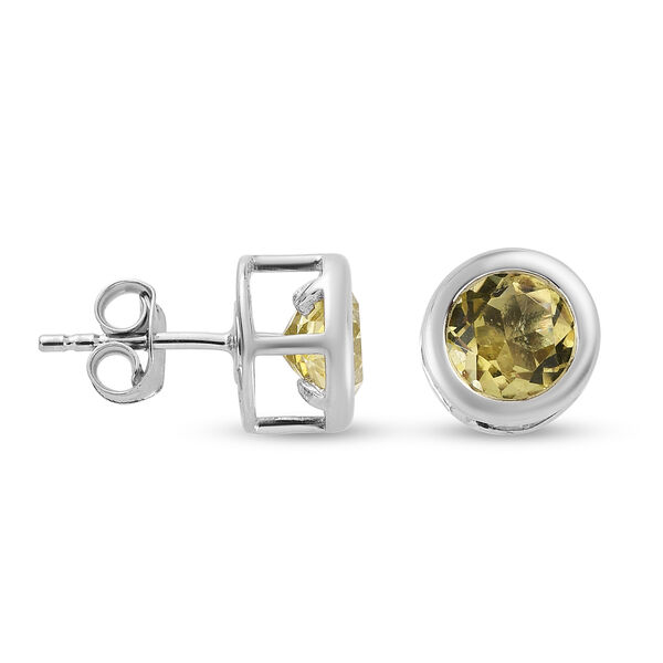 Ouro Verde-Quarz Ohrstecker 925 Silber platiniert image number 4