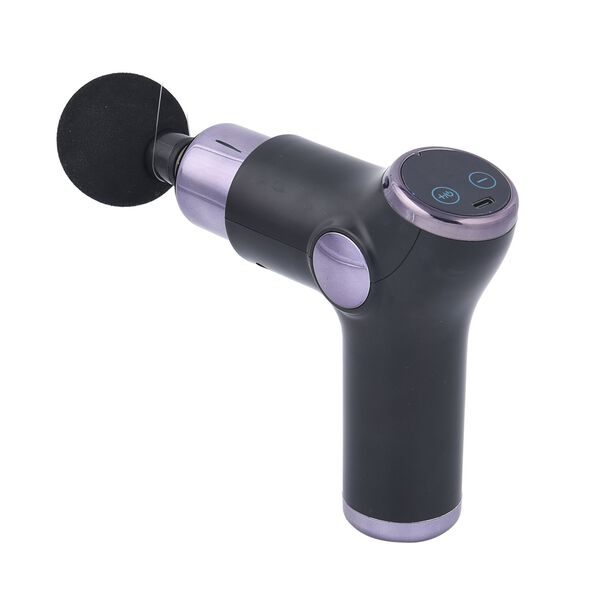 Mini-Muskel-Massage-Pistole mit 4 Massageköpfen, 32 Stärken, perfekt zum Mitnehmen, schwarz image number 8