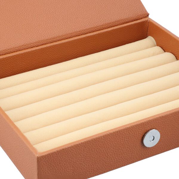 &Ouml;ko-Kunstleder-Ring-Organizer mit Rollenablage, Cognac image number 5