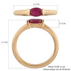 Afrikanischer Rubin Solitär Ring 925 Silber 585 Vergoldet image number 6